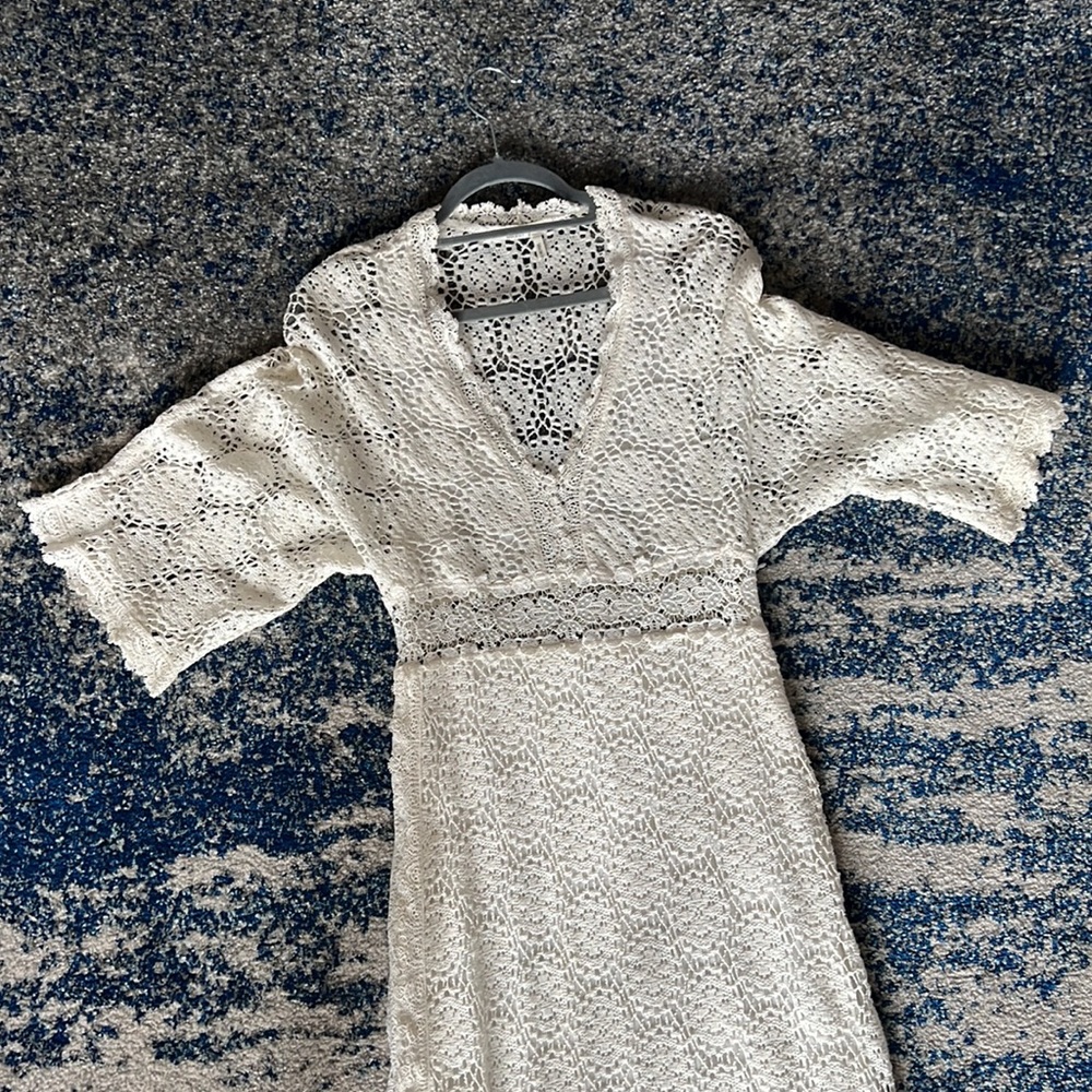 ba&sh Lorr V-Neck Crochet Lace Maxi Dress - Picture 9 of 12